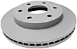 177-863 Front, Driver or Passenger Side Brake Disc, Natural Finish, Plain Surface, 6 Lugs, GM Original Equipment Series
