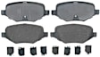 2019 Lincoln MKT - Rear Ceramic Brake Pad Set, 3.5L 6Cyl, 2nd Generation, Copper Free Friction Formula; Non Painted Calipers, Gold Series