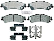 2010 Cadillac DTS - Rear Ceramic Brake Pad Set, 4.6L 8Cyl, 2nd Generation, Copper Free Friction Formula; GM Brake Code J55; With 8 Lug Wheels, Professional Series