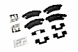 2010 Cadillac DTS - Rear Ceramic Brake Pad Set, 4.6L 8Cyl, 2nd Generation, Copper Free Friction Formula; GM Brake Code J55; With 8 Lug Wheels, Professional Series