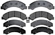 17D825MH Front Professional Series Semi-metallic Brake Pad Set