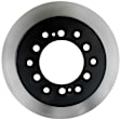 18A1227A Rear, Driver or Passenger Side Brake Disc, Natural Finish, Plain Surface, Vented, 6 Lugs, Advantage Series