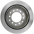 18A1227A Rear, Driver or Passenger Side Brake Disc, Natural Finish, Plain Surface, Vented, 6 Lugs, Advantage Series