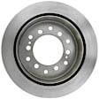 18A1227A Rear, Driver or Passenger Side Brake Disc, Natural Finish, Plain Surface, Vented, 6 Lugs, Advantage Series