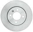 18A1272A Front, Driver or Passenger Side Brake Disc, Natural Finish, Plain Surface, 1.9L, 4Cyl, Advantage Series