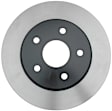 18A1324 Front, Driver or Passenger Side Brake Disc, Natural Finish, Plain Surface, DuraStop Series