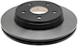 18A1324 Front, Driver or Passenger Side Brake Disc, Natural Finish, Plain Surface, DuraStop Series