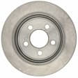 18A1336A Rear, Driver or Passenger Side Brake Disc, Plain Surface, Solid, 5 Lugs,, Advantage Series