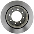 18A1417 Rear, Driver or Passenger Side Brake Disc, Natural Finish, Plain Surface, 8 Lugs, Professional Series