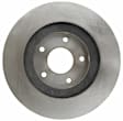18A1451A Front, Driver or Passenger Side Brake Disc, Natural Finish, Plain Surface, Vented, 5 Lugs, Advantage Series