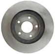 18A1451A Front, Driver or Passenger Side Brake Disc, Natural Finish, Plain Surface, Vented, 5 Lugs, Advantage Series