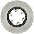 18A1622A Front, Driver or Passenger Side Brake Disc, Natural Finish, Plain Surface, Vented, 6 Lugs, Advantage Series