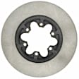 18A1622A Front, Driver or Passenger Side Brake Disc, Natural Finish, Plain Surface, Vented, 6 Lugs, Advantage Series