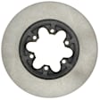 18A1622A Front, Driver or Passenger Side Brake Disc, Natural Finish, Plain Surface, Vented, 6 Lugs, Advantage Series