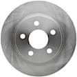 18A1675A Rear, Driver or Passenger Side Brake Disc, Natural Finish, Plain Surface, Solid, 5 Lugs, Advantage Series