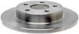 18A1675A Rear, Driver or Passenger Side Brake Disc, Natural Finish, Plain Surface, Solid, 5 Lugs, Advantage Series