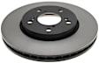 18A1761 Front, Driver or Passenger Side Brake Disc, Natural Finish, Plain Surface, 3.5L, 6Cyl, DuraStop Series
