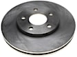 18A2413A Front, Driver or Passenger Side Brake Disc, Natural Finish, Plain Surface, Vented, 5 Lugs, FWD, Advantage Series