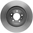 18A2414 Front, Driver or Passenger Side Brake Disc, Natural Finish, Plain Surface, FWD, DuraStop Series