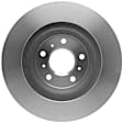 18A2414 Front, Driver or Passenger Side Brake Disc, Natural Finish, Plain Surface, FWD, DuraStop Series