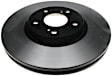 18A2513 Front, Driver or Passenger Side Brake Disc, Natural Finish, Plain Surface, OE Replacement Series
