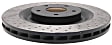 18A2535 Front, Driver or Passenger Side Brake Disc, Natural Finish, Cross-Drilled, DuraStop Series