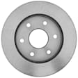 18A258 Front, Driver or Passenger Side Brake Disc, Natural Finish, Plain Surface, Vented, 6 Lugs, Professional Series