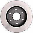 18A258 Front, Driver or Passenger Side Brake Disc, Natural Finish, Plain Surface, Vented, 6 Lugs, Professional Series