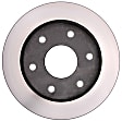 18A258 Front, Driver or Passenger Side Brake Disc, Natural Finish, Plain Surface, Vented, 6 Lugs, Professional Series