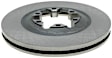 18A2637A Front, Driver or Passenger Side Brake Disc, Natural Finish, Plain Surface, OE Replacement Series