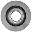 18A2650A Front, Driver or Passenger Side Brake Disc, Natural Finish, Plain Surface, 6 Lugs, Advantage Series