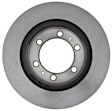 18A2650A Front, Driver or Passenger Side Brake Disc, Natural Finish, Plain Surface, 6 Lugs, Advantage Series