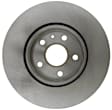 18A2719A Front, Driver or Passenger Side Brake Disc, Natural Finish, Plain Surface, Vented, 5 Lugs, Advantage Series