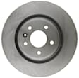 18A2724A Front, Driver or Passenger Side Brake Disc, Natural Finish, Plain Surface, 325.12 mm, Advantage Series
