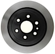 18A2725 Rear, Driver or Passenger Side Brake Disc, Natural Finish, Plain Surface, Vented, 6 Lugs, 314.96 mm, Professional Series