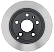 18A2727 Rear, Driver or Passenger Side Brake Disc, Black, Plain Surface, Solid, 5 Lugs, Professional Series
