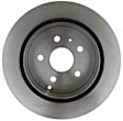 18A2727A Rear, Driver or Passenger Side Brake Disc, Natural Finish, Plain Surface, Solid, 5 Lugs, Advantage Series