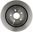 18A2727A Rear, Driver or Passenger Side Brake Disc, Natural Finish, Plain Surface, Solid, 5 Lugs, Advantage Series