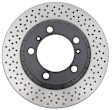 18A2745 Rear, Driver or Passenger Side Brake Disc, Natural Finish, Plain Surface, RWD, DuraStop Series