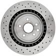 18A2749 Rear, Driver or Passenger Side Brake Disc, Cross-Drilled, 5 Lugs, 5.0L, 8Cyl, Gold Series