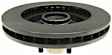 18A296A Front, Driver or Passenger Side Brake Disc, Plain Surface, Vented, 5 Lugs, Advantage Series
