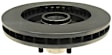 18A296A Front, Driver or Passenger Side Brake Disc, Plain Surface, Vented, 5 Lugs, Advantage Series