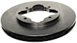 18A387A Front, Driver or Passenger Side Brake Disc, Plain Surface, 4 Lugs, FWD, Advantage Series