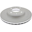 18A413AC Front, Driver or Passenger Side Brake Disc, Plain Surface, 4 Lugs, 238.76 mm, Silver Series