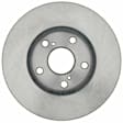 18A471A Front, Driver or Passenger Side Brake Disc, Natural Finish, Plain Surface, 5 Lugs, FWD, Advantage Series