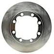 18A489A Front, Driver or Passenger Side Brake Disc, Plain Surface, Vented, 8 Lugs, 4WD, Advantage Series