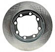 18A489A Front, Driver or Passenger Side Brake Disc, Plain Surface, Vented, 8 Lugs, 4WD, Advantage Series