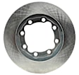 18A489A Front, Driver or Passenger Side Brake Disc, Plain Surface, Vented, 8 Lugs, 4WD, Advantage Series