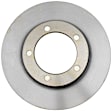 18A686 Front, Driver or Passenger Side Brake Disc, Natural Finish, Plain Surface, DuraStop Series