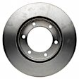 18A735 Front, Driver or Passenger Side Brake Disc, Natural Finish, Plain Surface, DuraStop Series